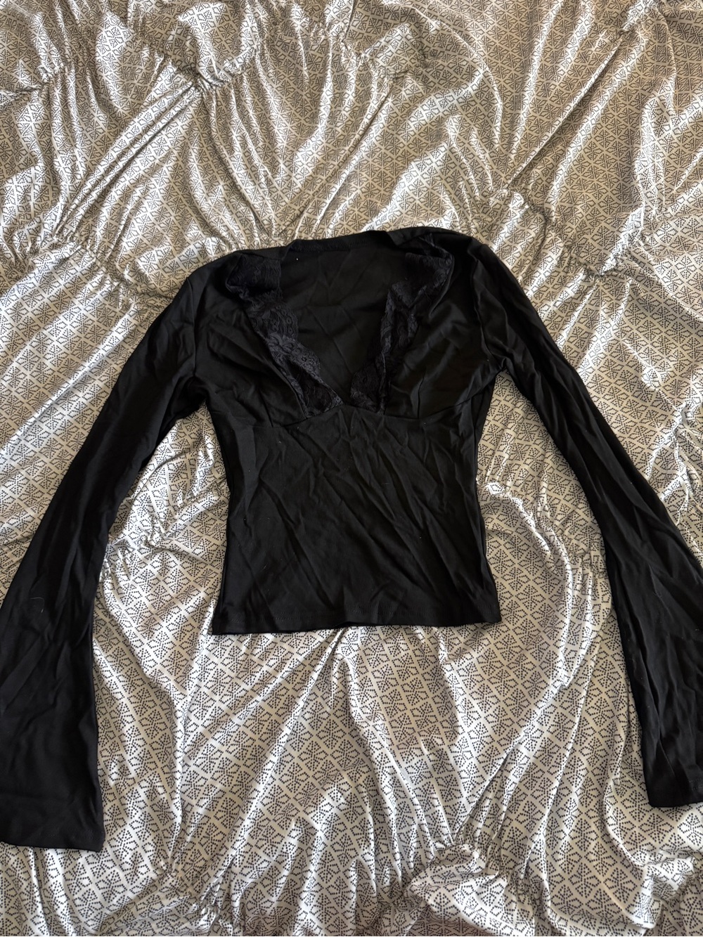 Lace V Neck Top